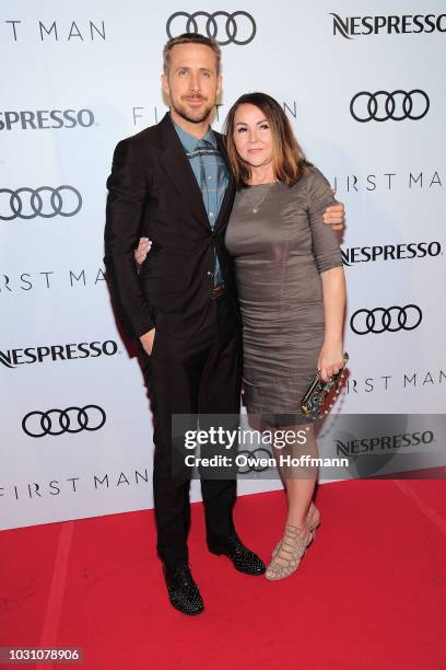 Ryan Gosling and Donna Gosling attends Audi Canada And Nespresso Co-Hosted Post-Screening Event For "First Man" During The Toronto International Film...