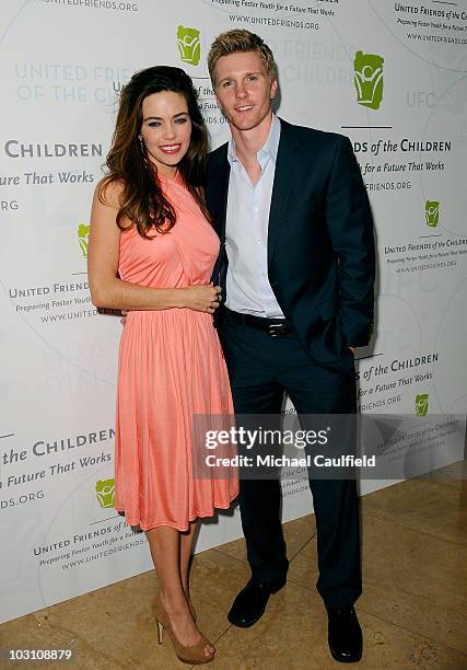 Actress Amelia Heinle and actor Thad Luckinbill arrive at the United Friends of the Children's Brass Ring Awards Dinner 2010 honoring Julie Chen &...