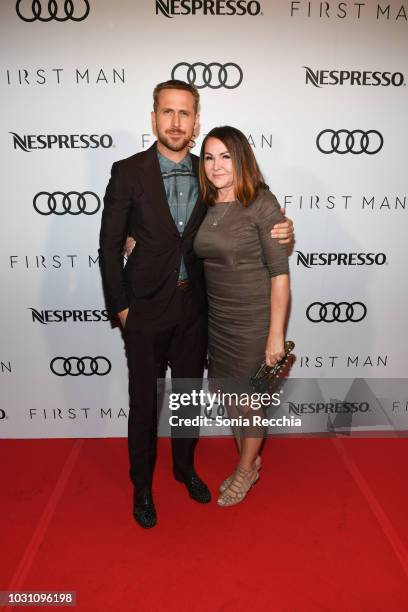 Ryan Gosling and mother Donna Gosling attend Nespresso and Audi hosted "First Man" Premiere Party at Patria on September 10, 2018 in Toronto, Canada.