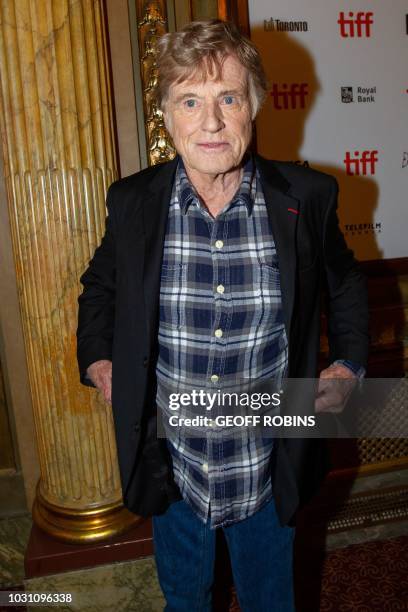 Actor Robert Redford attends the premiere of 'The Old Man and the Gun' at the Toronto International Film Festival in Toronto, Ontario, Canada on...