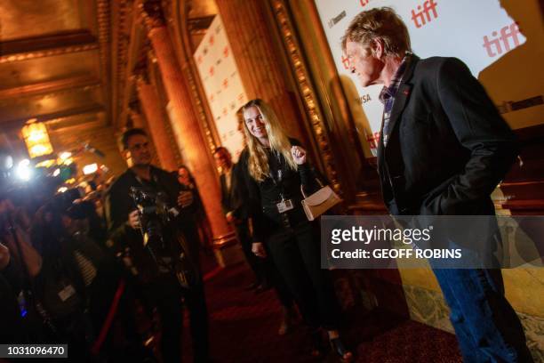 Actor Robert Redford attends the premiere of 'The Old Man and the Gun' at the Toronto International Film Festival in Toronto, Ontario, Canada on...