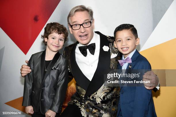 Joshua Satine, Paul Feig, and Ian Ho attend the New York premier of "A Simple Favor" at Museum of Modern Art on September 10, 2018 in New York City.