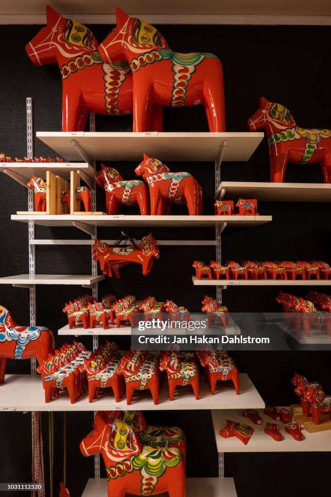 Traditional Swedish tree horses