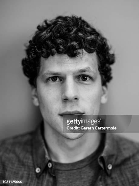 Actor Jesse Eisenberg from the film 'The Hummingbird Project' poses for a portrait during the 2018 Toronto International Film Festival at...