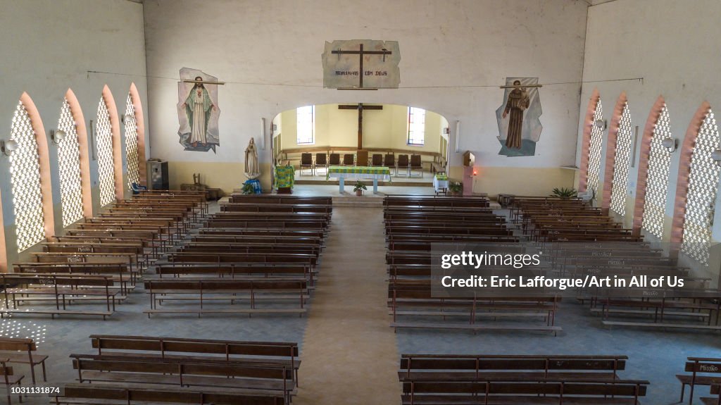 Inside an empty church, Benguela Province, Catumbela, Angola...