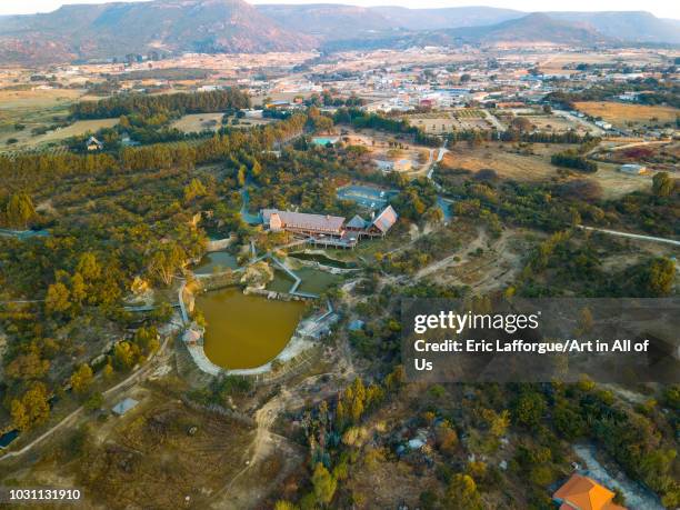 Aerial view of pululukwa resort, Huila Province, Lubango, Angola on July 16, 2018 in Lubango, Angola.