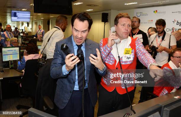 Jimmy Carr attends BGC Charity Day at One Churchill Place on September 11, 2018 in London, England.