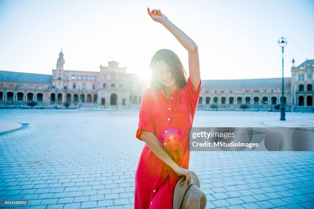 Woman dancing.