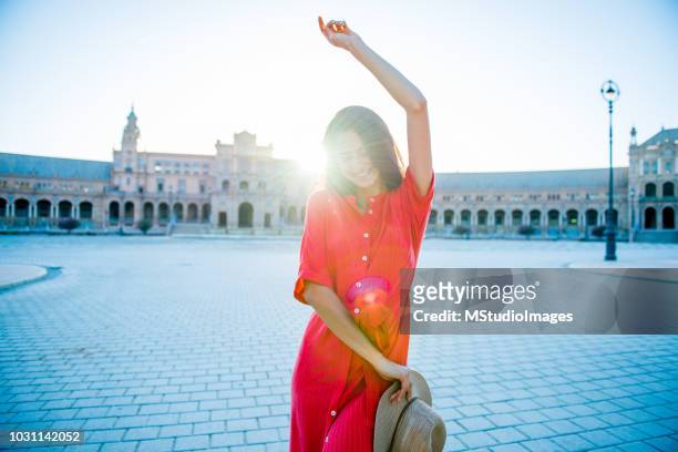 woman dancing. - seville stock pictures, royalty-free photos & images