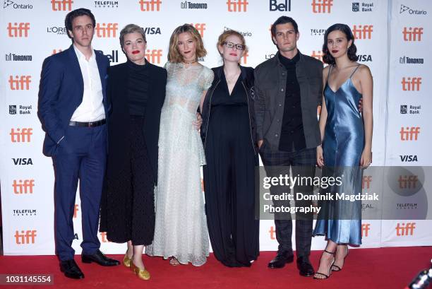 Actor Ashley Zukerman, director Emma Tammi, actress Caitlin Gerard, screenwriter Teresa Sutherland, actor Dylan McTee, and actress Julia Goldani...