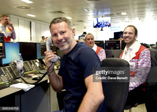 Ryan Giggs makes a trade at the BGC Charity Day at One Churchill Place on September 11, 2018 in London, England.