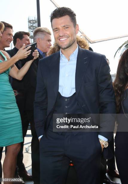Personality Mark Wright attends the 25th anniversary celebration of "Extra" at Universal Studios Hollywood on September 10, 2018 in Universal City,...