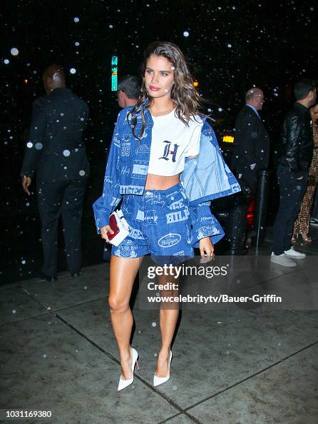 Sara Sampaio is seen arriving at the TommyXLewis Launch Party at