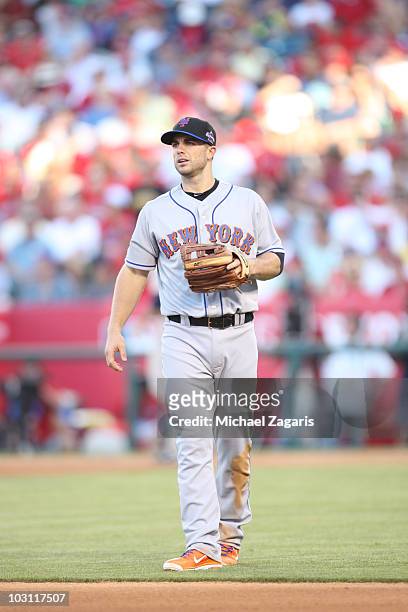 National League All-Star David Wright of the New York Mets standing on the field during the 81st MLB All-Star Game at Angel Stadium of Anaheim on...