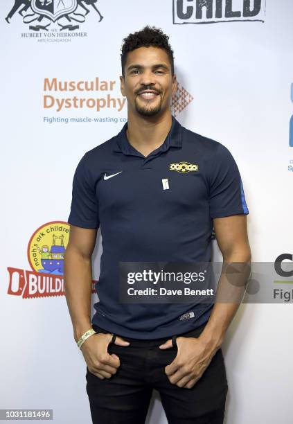 Anthony Ogogo representing Brainwave charity attends BGC Charity Day at One Churchill Place on September 11, 2018 in London, England.