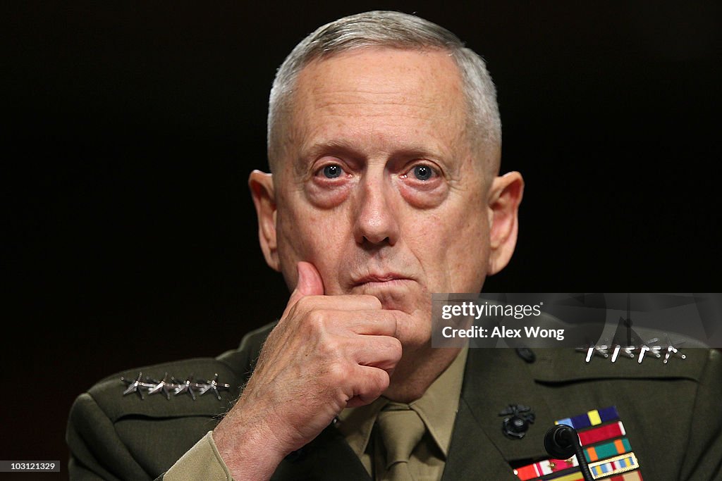Gen. James Mattis Attends Confirmation Hearing To Head US Central Command
