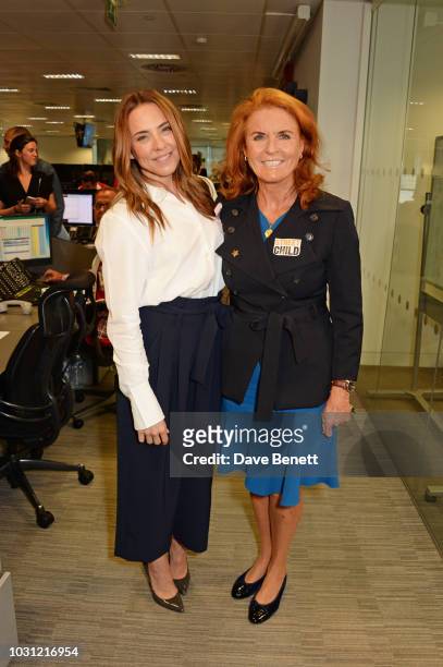 Melanie C , representing Future Dreams, and Sarah Ferguson, Duchess of York, representing Street Child, attend BGC Charity Day at One Churchill Place...