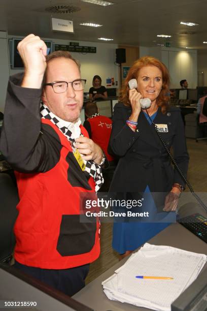 Sarah, Duchess of York representing Street Child makes a trade BGC Charity Day at One Churchill Place on September 11, 2018 in London, England.
