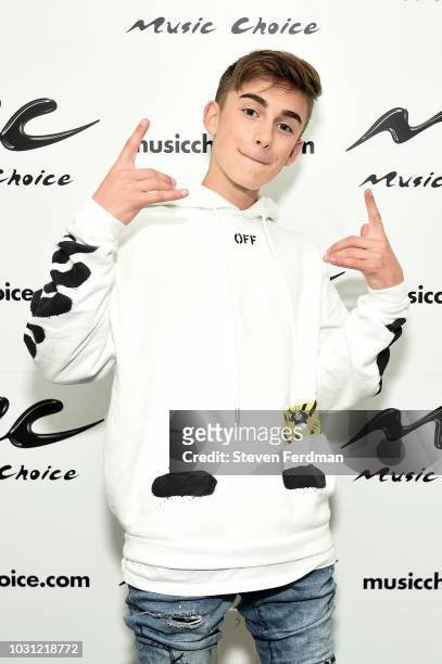 Johnny Orlando visits Music Choice on September 11, 2018 in New York City.