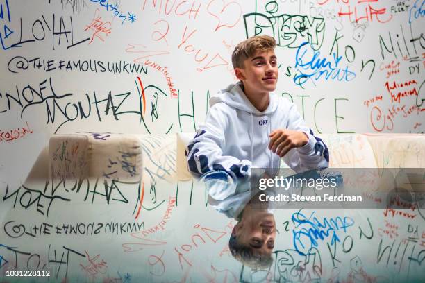 Johnny Orlando visits Music Choice on September 11, 2018 in New York City.