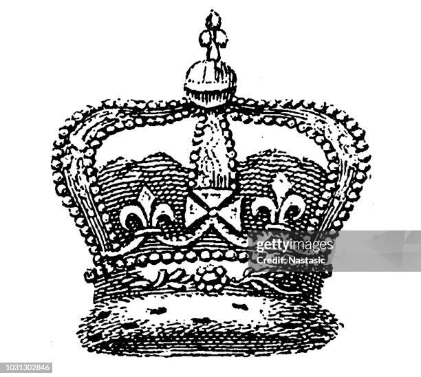 crown of england - british crown stock illustrations