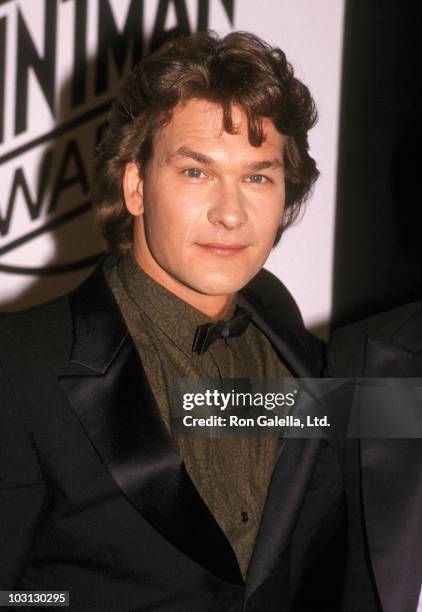 Actor Patrick Swayze attends First Annual Stuntman Awards on February 2, 1985 at KABC TV Studios in Los Angeles, California.