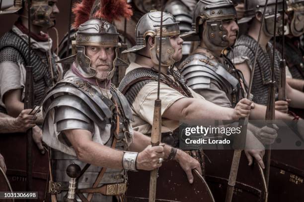 Roman Soliers Reed Costumes Of Roman Soldiers Photos and Premium High Res Pictures - Getty ...
