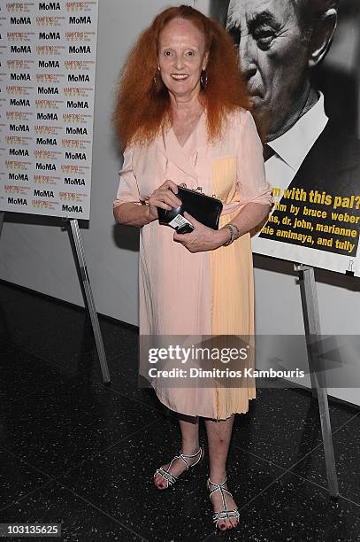 Grace Coddington attends Talking Tough & Singing Soft at The Museum of Modern Art on June 21, 2010 in New York City.