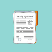 Vector image of tenancy agreement form.