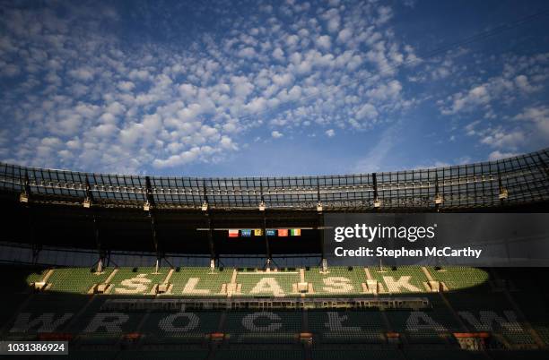 Wroclaw , Poland - 11 September 2018; A general view of the Municipal Stadium in Wrocaw prior to the International Friendly match between Poland and...