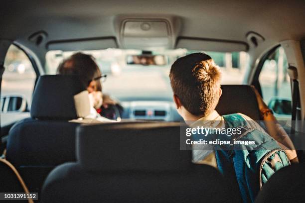 promise me you'll be good - kids car stock pictures, royalty-free photos & images