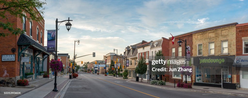 The main street in old town part of Markham, Ontario,  Canada