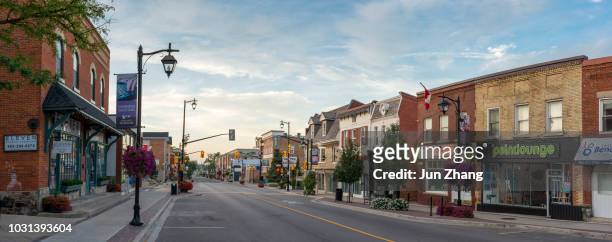 the main street in old town part of markham, ontario,  canada - ontario canada stock pictures, royalty-free photos & images