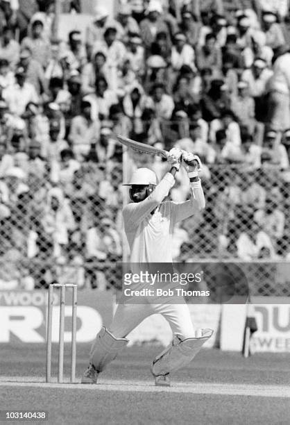 Navjot Singh Sidhu batting for India against Australia during the Cricket World Cup match held in New Delhi on 22nd October 1987. India beat...