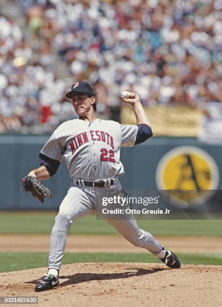 Bill Krueger, Pitcher for the Minnesota Twins during the Major League Baseball American League West game against the Oakland Athletics on 25 June...