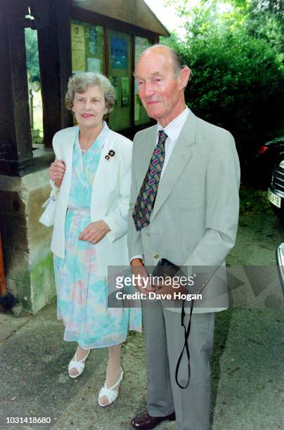 Parents of The Rolling Stones Mick Jagger, Eva Scutts and Basil Jagger attend their granddaughter, Georgia May Jagger's christening at Saint Andrew's...