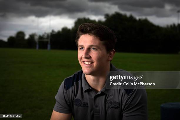 England international rugby union player Tom Curry, pictured at Sale Sharks training ground, Carrington, Cheshire, the club he plays for.