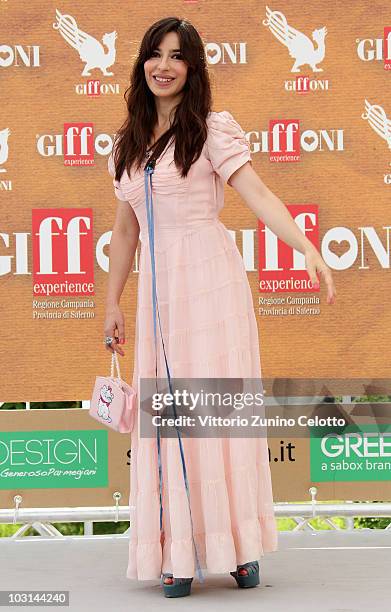 Actress Sabrina Impacciatore attends a photocall during Giffoni Experience 2010 on July 28, 2010 in Giffoni Valle Piana, Italy.