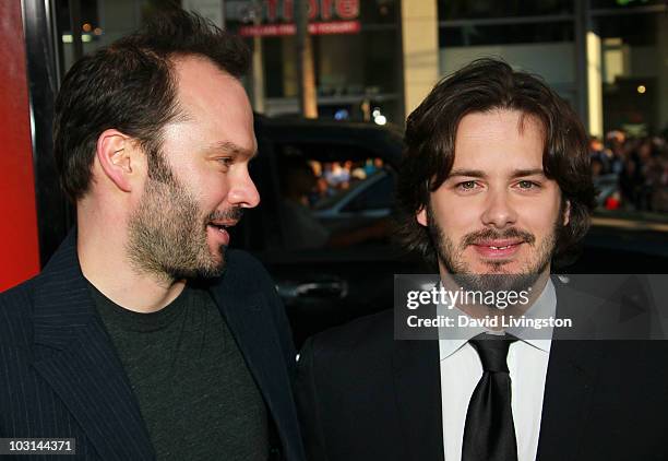 Composer Nigel Godrich and director Edgar Wright attend the premiere of Universal Pictures' "Scott Pilgrim vs. The World" at Grauman's Chinese...