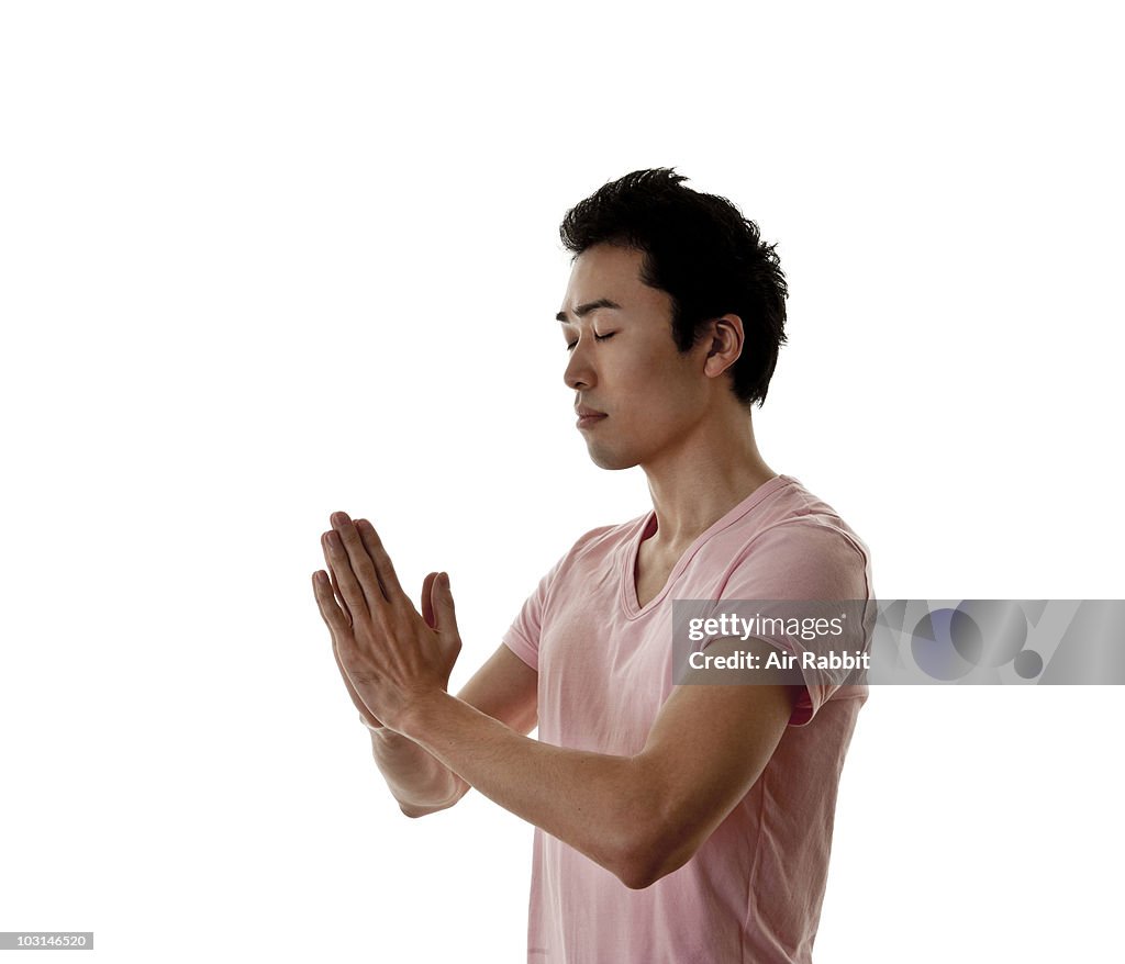 Japanese Man in Prayer Position
