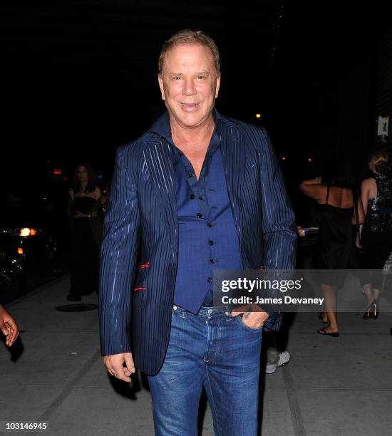 Mickey Rourke seen on the streets of Manhattan on July 28, 2010 in New York City.