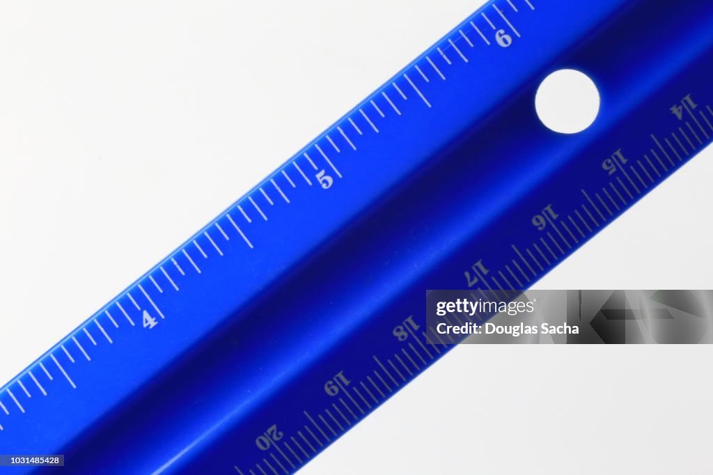 Measuring Ruler Photo Closeup Of A Measuring Ruler On A White Background High-Res Stock Photo ...