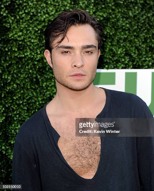 Actor Ed Westwick arrives at the CBS, Showtime and CW TCA Summer Party at the Beverly Hilton Hotel on July 28, 2010 in Beverly Hills, California