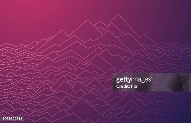 line waves abstract - magenta stock illustrations