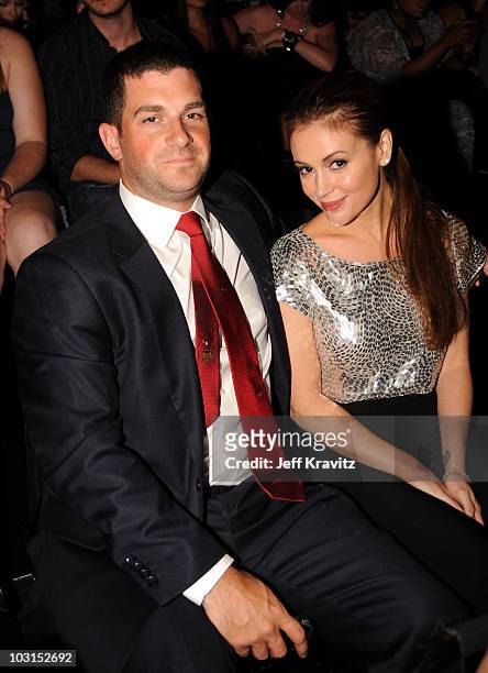 David Bugliari and actress Alyssa Milano attend the 2010 VH1 Do Something! Awards held at the Hollywood Palladium on July 19, 2010 in Hollywood,...