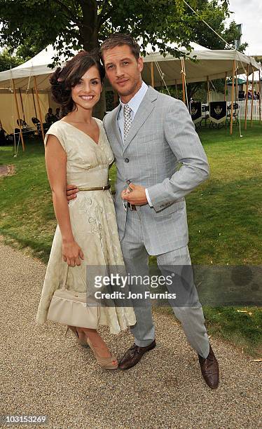 Charlotte Riley and Tom Hardy attend Ladies Day at the Glorious Goodwood Festival at Goodwood on July 29, 2010 in Chichester, England.