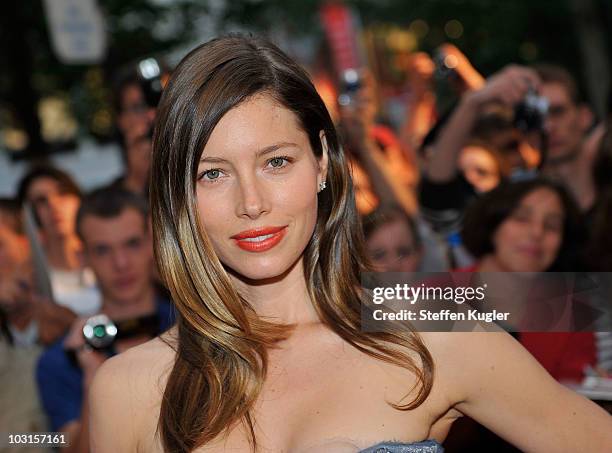 Actress Jessica Biel arrives for the Germany Preview of 'The A-Team on July 29, 2010 in Berlin, Germany.