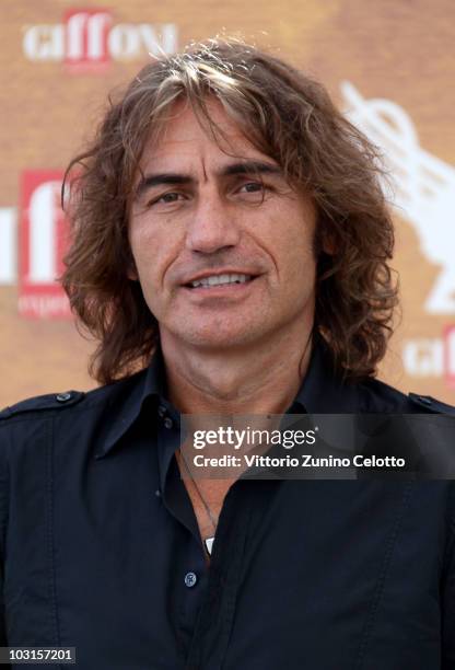 Singer Luciano Ligabue attends a photocall during Giffoni Experience 2010 on July 29, 2010 in Giffoni Valle Piana, Italy.