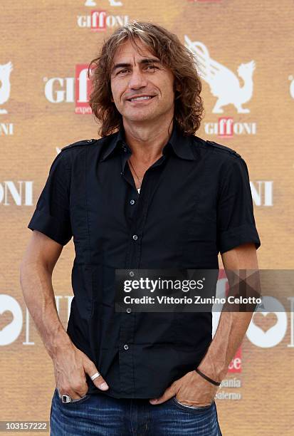 Singer Luciano Ligabue attends a photocall during Giffoni Experience 2010 on July 29, 2010 in Giffoni Valle Piana, Italy.