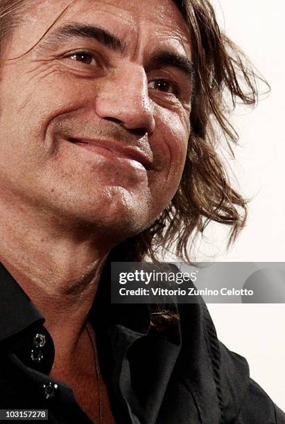 Singer Luciano Ligabue attends the meeting with the jury during Giffoni Experience 2010 on July 29, 2010 in Giffoni Valle Piana, Italy.